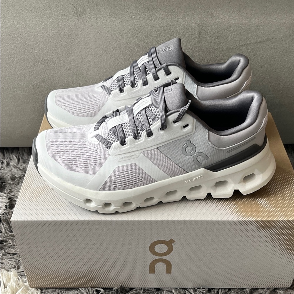 On Running Cloudrunner 2. Womens US size 7. Frost. White. Gray. New in box.